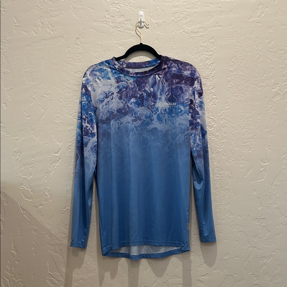 Women’s Magellan Outdoors Blue and Purple Long Sleeve Tee